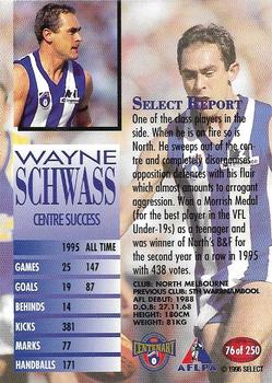 1996 Select AFL #76 Wayne Schwass Back